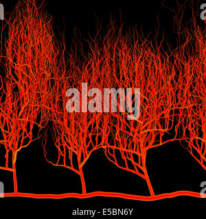 Nervoso o sistema di sangue. Illustrazione medica Foto Stock