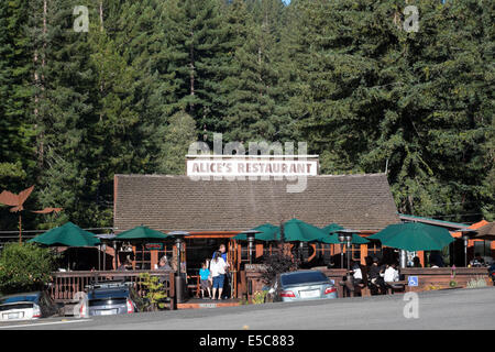 Alice ristorante storico ritrovo per motociclisti in Woodside California. Foto Stock