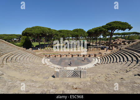 Antico anfiteatro di Ostia Antica Roma Italia Foto Stock