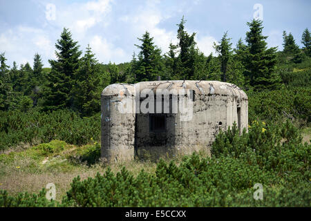 Ropik - frontiera cecoslovacca fortificazioni - Monti dei Giganti, Krkonose national park, Zlate navrsi Foto Stock