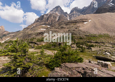 Elk203-2262 Canada, British Columbia, Parco Nazionale di Yoho, lago paesaggio Oesa Foto Stock