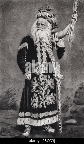 Edwin Forrest come King Lear - Atto IV - Scena VI, circa 1897 Foto Stock