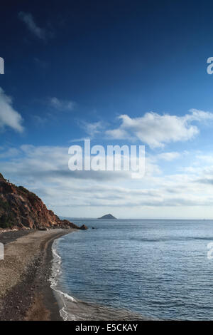 Topinetti spiaggia neer Rio Marina Isola d'Elba, Italia Foto Stock