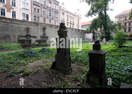 Lesser Town cimitero (Malostransky hrbitov) è visto a Praga, Repubblica ceca, 24 luglio 2014. (CTK foto/Katerina Sulova) Foto Stock