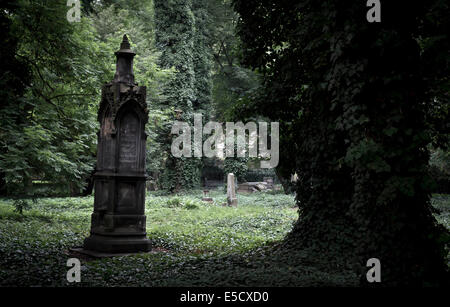 Lesser Town cimitero (Malostransky hrbitov) è visto a Praga, Repubblica ceca, 24 luglio 2014. (CTK foto/Katerina Sulova) Foto Stock