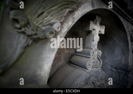 Lesser Town cimitero (Malostransky hrbitov) è visto a Praga, Repubblica ceca, 24 luglio 2014. (CTK foto/Katerina Sulova) Foto Stock