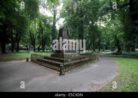 Lesser Town cimitero (Malostransky hrbitov) è visto a Praga, Repubblica ceca, 24 luglio 2014. (CTK foto/Katerina Sulova) Foto Stock