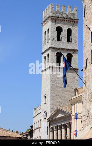 Torre del Popolo in Assisi, Italia Foto Stock