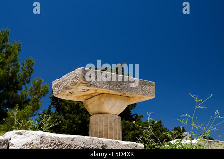 Il Tempio dorico di Asclepio, il Asklepion, isola di Kos, Dodecanneso isole, Grecia. Foto Stock