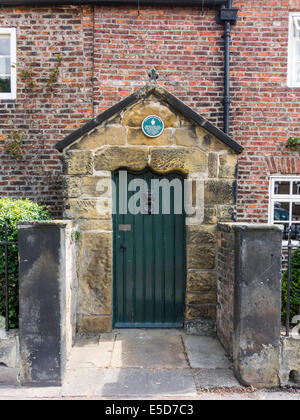 Eretto 1584 Casa Portico è la più antica casa in Northallerton King Charles 1st alloggiato come ospite nel 1640 e un prigioniero nel 1647 Foto Stock