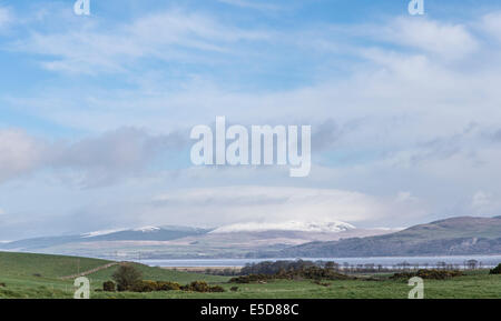 Vista su tutta la baia Wigtown di Galloway Forest park in Scozia. Foto Stock