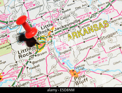 Arkansas Little Rock a noi mappa Foto Stock