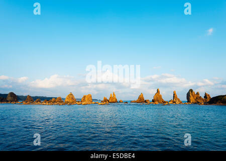 Asia; Giappone; Honshu; prefettura di Wakayama; Hashikuiiwa; rock pile Foto Stock