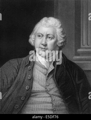 Incisione in acciaio, c. 1860, Sir Richard Arkwright, 1732-1792, un imprenditore leader durante la prima rivoluzione industriale Foto Stock