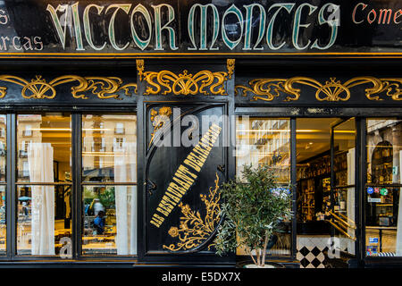 Lo storico Victor Montes ristorante in Plaza Nueva, Bilbao, Paesi Baschi Foto Stock