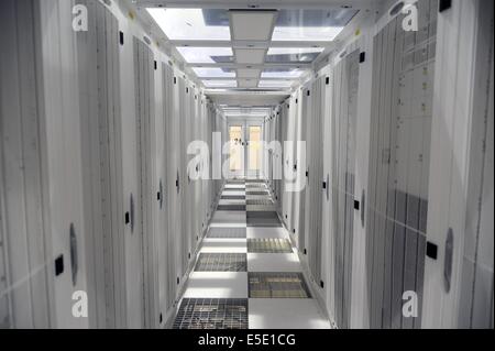 Ferrera Erbognone (Pavia), il centro dati ecologico, impianto per la raccolta e la gestione di tutti i computer di ENI i dati Foto Stock