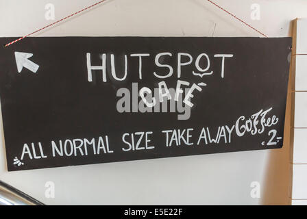 amsterdam, Olanda, all'interno, Paesi Bassi, dettaglio, cartello all'interno del "Hutspot Cafe" e del Concept Store Foto Stock