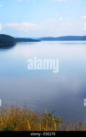 Alta vista del fiordo di Saguenay Fjord, Quebec, Canada Foto Stock