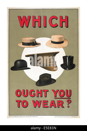 WW1 assunzione poster di propaganda nel 1914 Regno Unito ''che si dovrebbe indossare'? Foto Stock