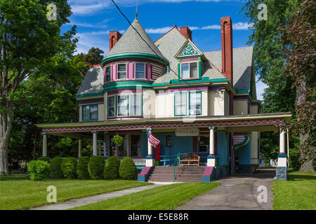 Casa natale di negozio in una Queen Anne Victorian House in Elmira New York Foto Stock