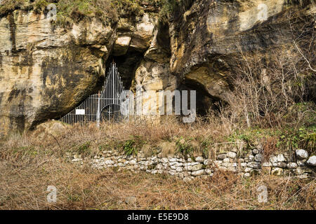 Kings grotta presso Machrie sull'isola di Arran in Scozia. Foto Stock