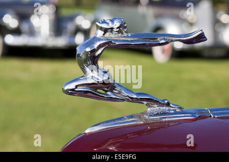 Auto d'epoca ornamento del cofano di un ballo Silver Lady Foto Stock