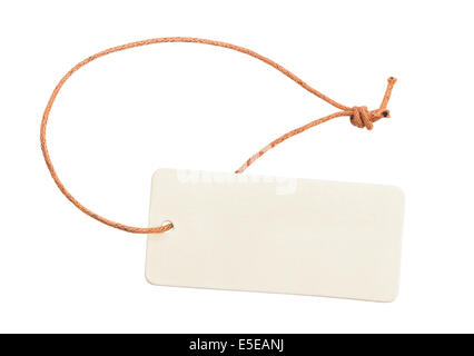 Tag etichetta isolato Foto Stock