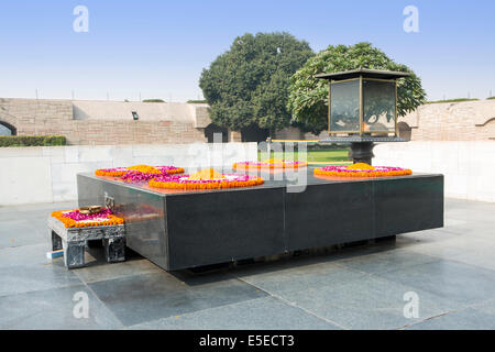 Raj Ghat: Tomba del Mahatma Gandhi, New Delhi, India Foto Stock
