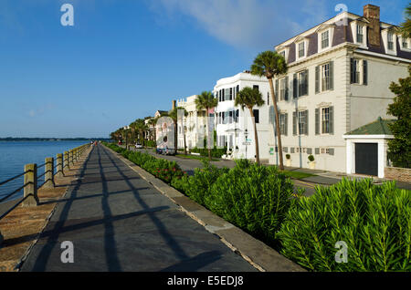 Architettura coloniale a Charleston, Carolina del Sud e Stati Uniti d'America Foto Stock