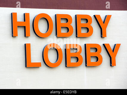 Hobby Lobby segno su retail store Foto Stock