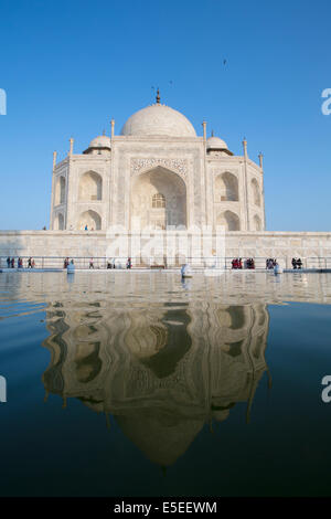 Il Taj Mahal, Agra, Uttar Pradesh, India, Asia Foto Stock