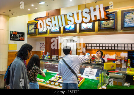 Melbourne Australia, Chinatown, Little Bourke Street, Oishii Sushi, giapponese, ristoranti, ristoranti, ristoranti, ristoranti, caffè, cibo, AU140321063 Foto Stock