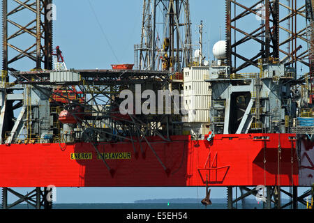 Oil Rig energia si sforzano di Esbjerg Danimarca per la rigenerazione Foto Stock