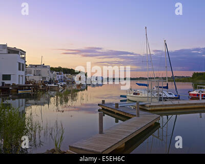 Laguna Kahnsdorf sul lago Hainer, Bassa Sassonia, Germania Foto Stock