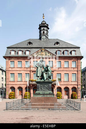 Nuovo Municipio e Fratelli Grimm National Memorial, Hanau, Hesse, Germania Foto Stock