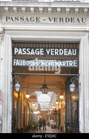 Passaggio Verdeau, Parigi Foto Stock