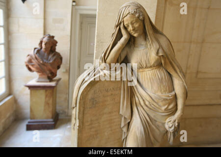 Francia, parigi 3e Hotel le Peletier de Saint Fargeau (musee carnavalet) escalier, scultura, Foto Stock