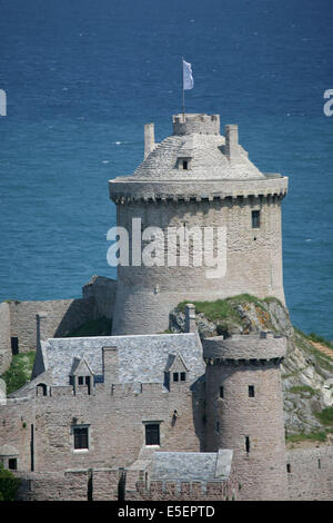 Francia, Bretagne, cotes d'armor, Fort la latte pres du cap frehel, castello, fortificazione, tour, mer, Foto Stock