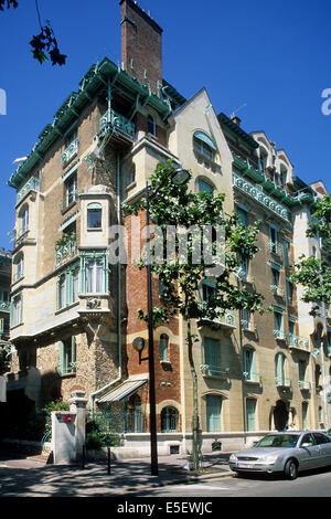 Francia, parigi 16e, 14 rue la fontaine, castel beranger, architecte hector guimard, art nouveau, Foto Stock