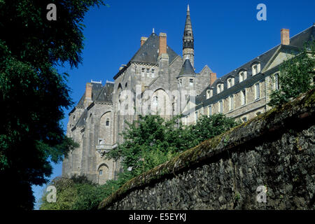 Francia, regione Pays de loire, sarthe, riviere, solesmes, abbaye, edifice religieux, Foto Stock