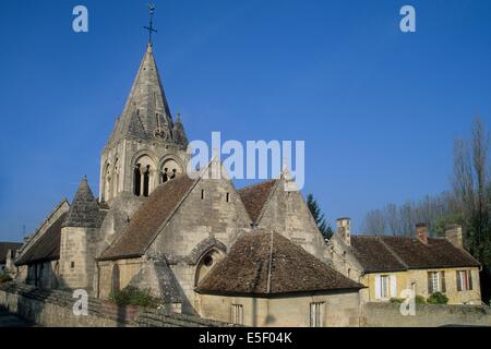 Francia, regione picardie, oise, valois, villaggio di saintines, eglise, edifice religieux, Foto Stock