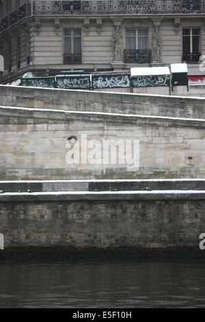 Paris sous la neige Foto Stock