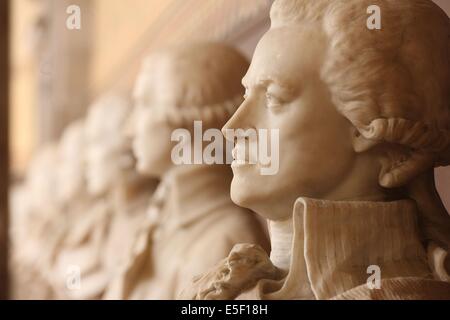 Francia, ile de france, yvelines, versailles, salle du jeu de paume, dettagli della statua, Barnave in primo piano. Foto Stock