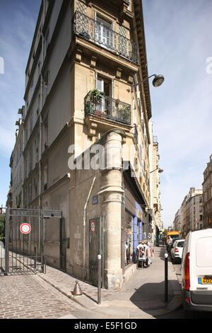 Francia, Ile de France, parigi 17e circondario, 1 rue Guy moquet, angolo aigu, CITE des fleurs, Foto Stock