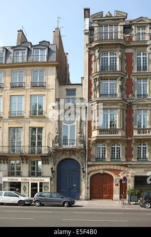 Francia, parigi 7e circondario, 9 quai voltaire, entree d'un hotel particulier de la rue de lille, Foto Stock