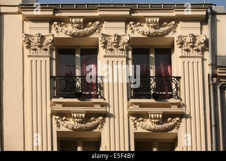 Francia, Ile de France, paris, 8e circondario, rue bayard, sequenza stilistica, facciate immeubles, Foto Stock