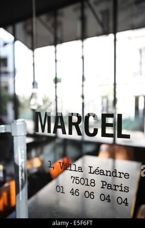 Francia, ile de france, parigi 18e circondario, montmartre, 1 villa leandre, ristorante marcel, Data : 2011-2012 Foto Stock