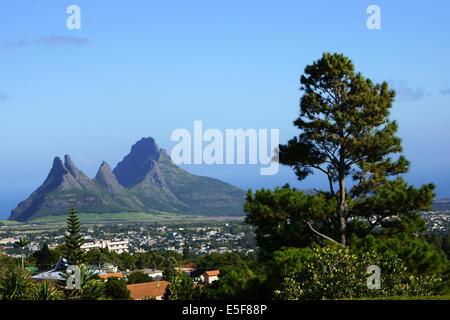 Città Curepipe, altopiano centrale e montagne, Isola Maurizio Foto Stock