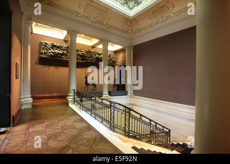 Francia, ile de france, parigi 8e circondario, 7 rue velasquez, musee cernuschi, musee des Arts asiatiques, mairie de paris, cultura, hotel particulier, Grand escalier Data : 2011-2012 Foto Stock