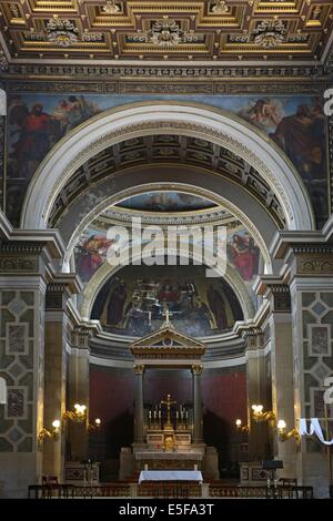 Eglise Notre Dame de Lorette a Paris, vue interieure Foto Stock